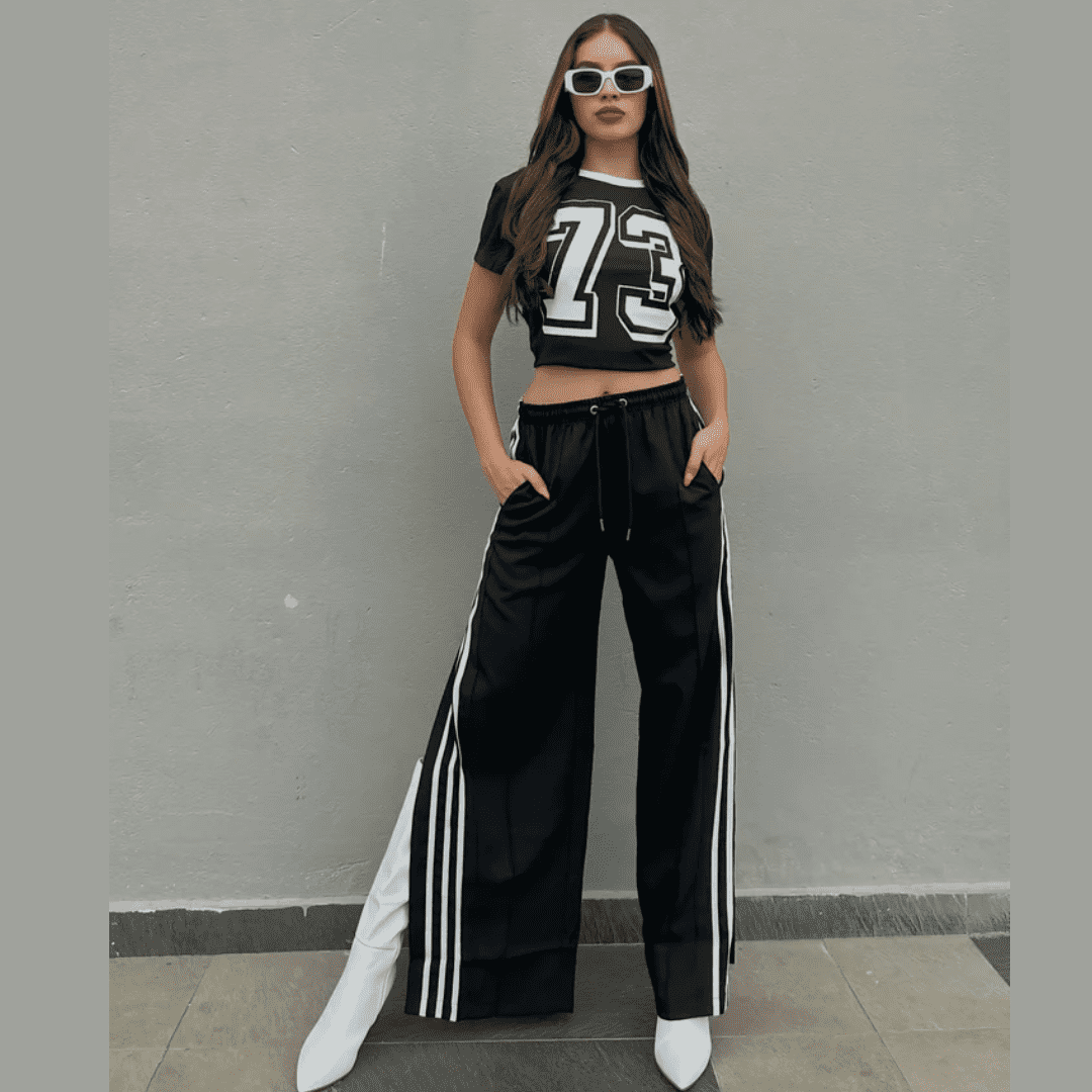 SET PANTALON Y BASICA CORTA 🖤 30% OFF