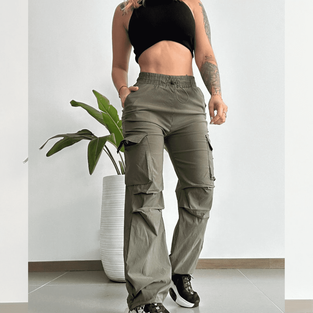 SUPER OFERTA!!! SET IMPORTADO PANTALON TIPO CARGO + CROP TOP