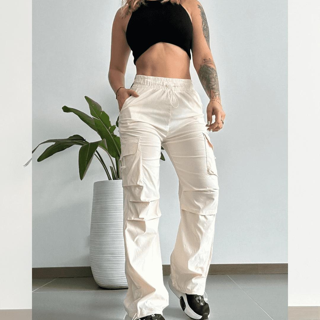SUPER OFERTA!!! SET IMPORTADO PANTALON TIPO CARGO + CROP TOP